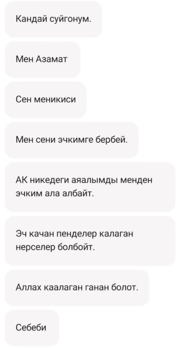 "Биз жерде да, асманда бир болобуз." Кулак-мурду кесилген аялдын мурдагы жолдошу абактан СМС жазган
&nbsp;